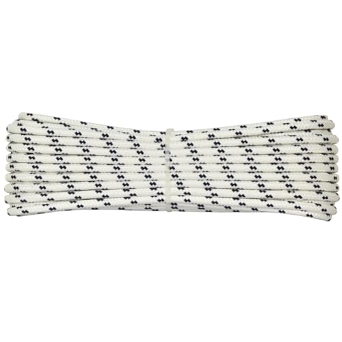 Corderie Italiane 006000419 Treccia Nautica, 4 Mm, 20 Mt, Colore Bianco Con Segnalino Blu