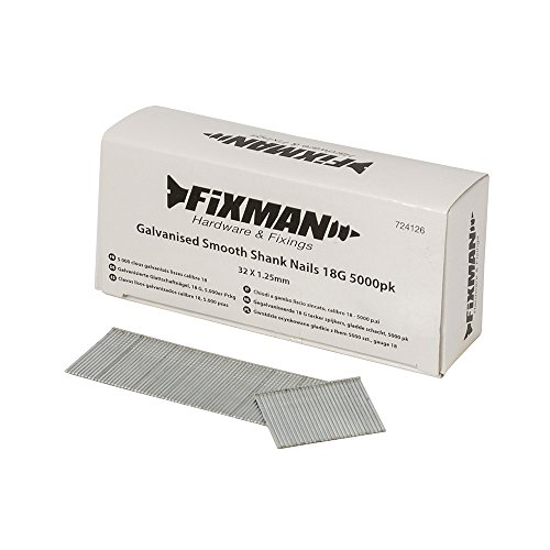 Fixman Chiodi A Gambo Liscio Zincato, 18G, Argento, 724126