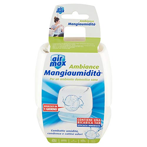 Air Max Kit Ambiance Mini 100 G Kit Tab Combatte Umidità, Condensa E Cattivi Odori Nei Piccoli Spazi Della Casa, Bianco