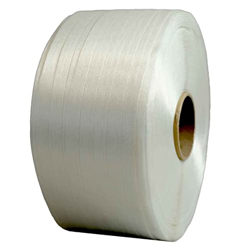 Reggia Tessile Filo A Filo 19 Mm X 600 M - Qualità Pro Tecplast Ff - Alta Resistenza 550 Kg - Reggia Con Fili Incollati