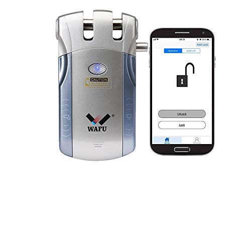 Blocco Elettronico Invisibile - Senza Fili Smart Lock Senza Chiave Funzione Di Fonte Di Alimentazione Esterna Usb,Con 4 Telecomandi Sblocca Con Ios O