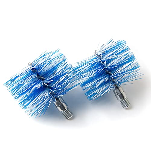Baretto Spazzola Ricambio Per Kit Per Pulizia Della Stufa A Pellet - 2 Scovoli Standard In Nylon Da 120Mm