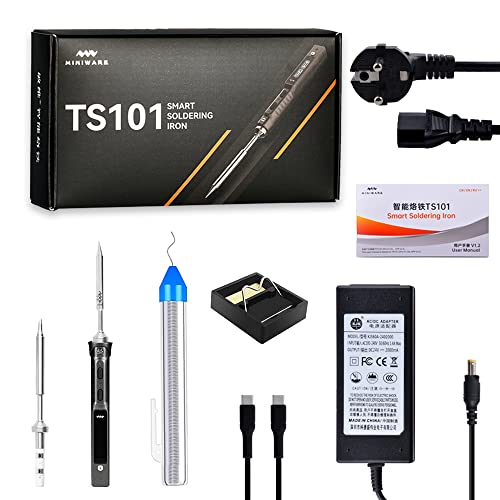 Newhail Ts101 65W Kit Saldatore Elettrico Portatile Smart Kit Saldatore Rapido Interfaccia Incorporata Dc5525 Sensori Di Accelerazione Chip Con Punta