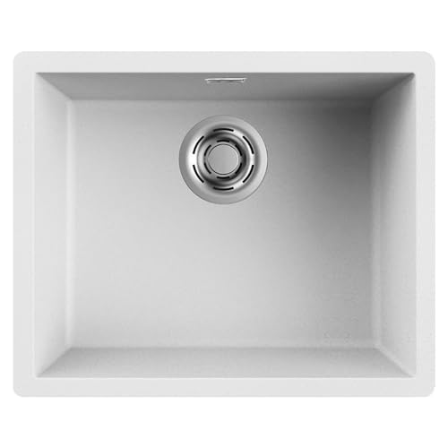 Elleci Lkz10596 | Lavello Da Cucina Incasso/Sospeso In Keratek Zen 105 | Colore : Bianca
