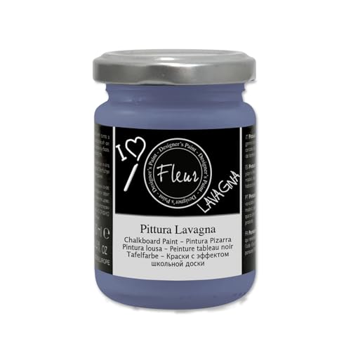Fleur Designer'S Paint | Pittura Effetto Lavagna, 130 Ml, F63 Copenhagen Blue, Base Acqua, Trasforma Qualsiasi Superficie In Una Lavagna Su Cui Scrive