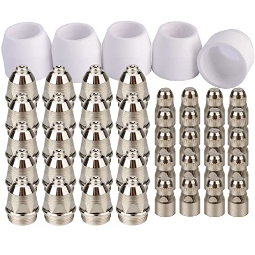 Kit Di Punta 40Amp 45Pcs Dei Materiali Di Consumo 1,1 Degli Elettrodi Dell'Ugello Della Taglierina Del Plasma P80