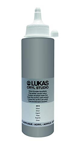 Lukas Cryl Studio - Vernice Acrilica Di Alta Qualità, 250 Ml, Colore Argento