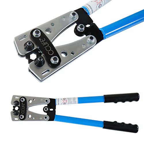 Cclife Pinza Crimpatrice Capicorda Pin 6-50 Mm² (Awg 10-0) Per Capicorda Elettrici Puntalini