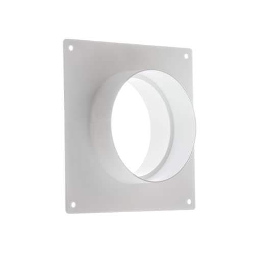 Ø 100Mm Raccordo Per Tubi Di Ventilazione - Flangia Da Parete - Plastica Pvc