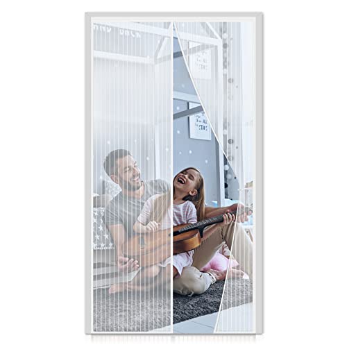Fortry Zanzariera Magnetica Per Porte 80 X 210Cm, Tenda Zanzariera Magnetica, Chiusura Automatica Magnetica, Per Porta Del Balcone/Soggiorno/Terrazza,