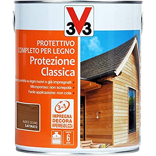 V33 Protettivo Completo Per Legno A Solvente 6 Anni Protezione Classica