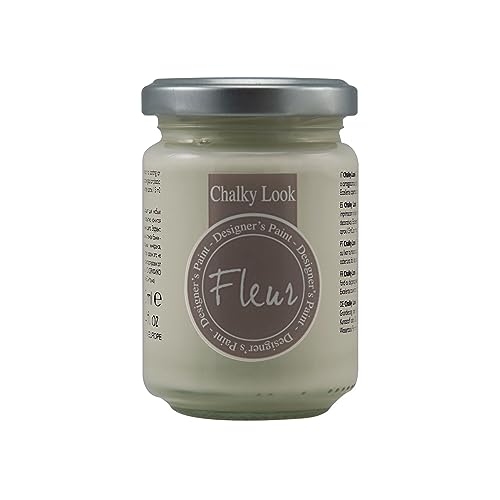Fleur Designer'S Paint | Pittura Ad Acqua, Effetto Gesso Naturale, Extra Opaca, Fleur Chalky F10, Colore Dove Grey, Made In Italy, Formato Da 130 Ml