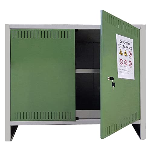 Armadio Deposito Fitofarmaci Pratiko 2 Ante - Cm 100 X 40 X H 80 Basso