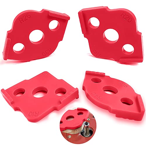 4 Pezzi Modelli Radius Jig Router Templates, R5 / R40 Angolo Angoli Arrotondati Raggio Quick-Jig Router Modelli, Falegname Semicircle Templates Posit