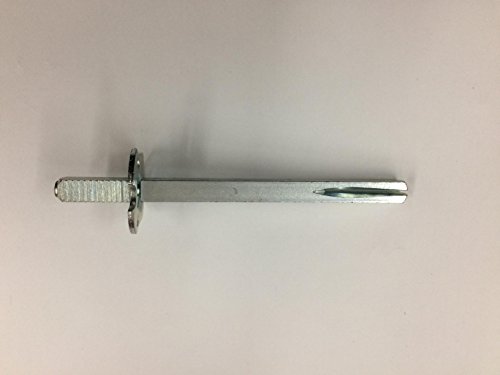 Ferro Q8X100 Con Piastra Folle Q8X30 Zigrinata Ghidini Per Porte Blindate Lunghezza Totale Mm130