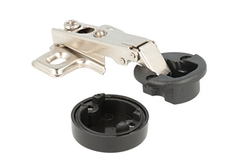 Home System R09059 Due Cerniere Per Ante Vetro, Nichelato, Set Di 2 Pezzi