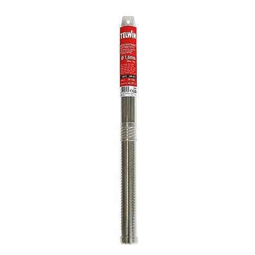 Telwin Elettrodi Rutili In Acciaio, 15 Pezzi, 1.6 Mm, Grigio