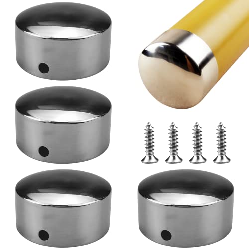 Tappi Di Estremità Del Corrimano, Ultra-Sottile 0.4Mm, Per 50Mm Handrail Round Handrail End Cap (2 Paia), Con 4 Viti In Acciaio Inossidabile