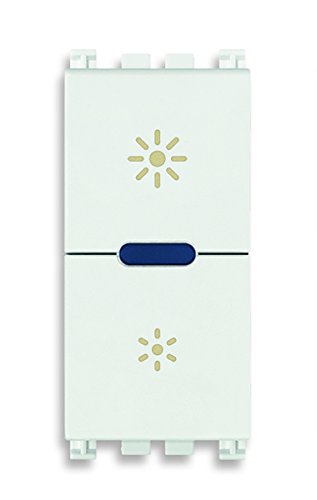 Vimar 19135.1.B Arké Dimmer Regolatore Master 230V Universale Incandescenza, Cfl 1 E Lampade, Led Per Individuazione Al Bui, Bianco