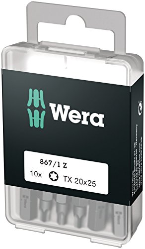 Wera 05072406001 Assortimento Di Bit, Tx10, Argento