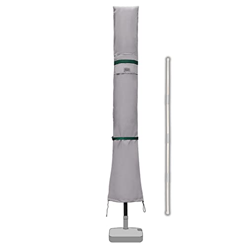 Sekey Copertura Protettiva Per Ombrellone (Diametro 3-4M),Copertura Per Ombrellone Da Giardino Impermeabile,100% Poliestere,Grigio Chiaro,220 * 30/50C