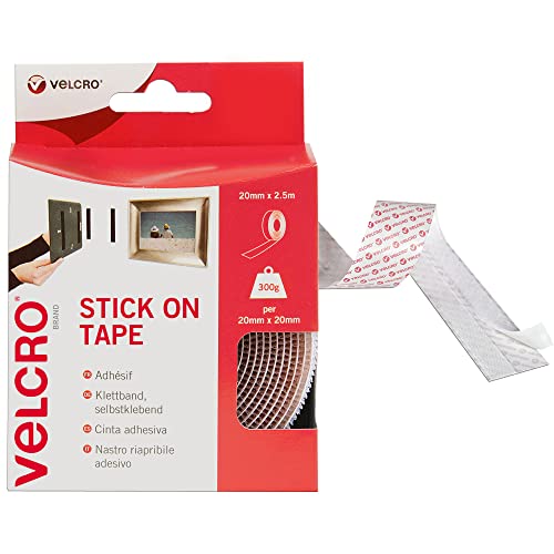 Velcro Ec60214 Nastro, 20 Mm X 2.5 M, Bianco