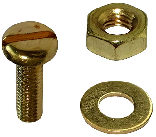 Aerzetix - Set - Bulloni X30 - Dado X30 - Rondella X30 - M3 - Ottone - C18179A