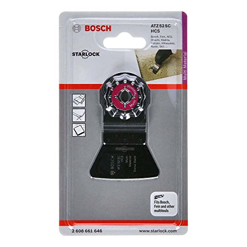 Bosch Accessories 1X Raschietto Atz 52 Sc (Raschiamento, Per Raschiare Via La Malta E L'Adesivo Per Piastrelle, Larghezza 52 Mm, Accessori Utensili Mu