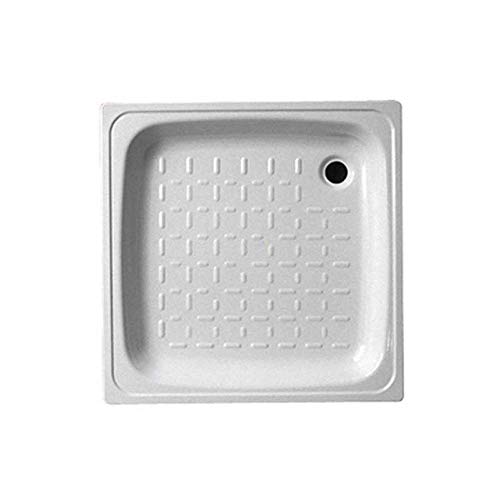 Smavi Piatto Doccia In Acciaio Bianco Cm 70 X 70 X H.8