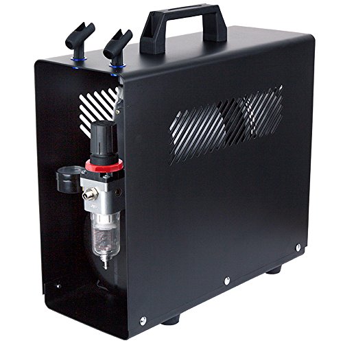 Original Fengda Fd-196A - Professionale Compressore Aerografo Per Modellismo Con Cassa D’Aria / Pressostato / 3,5L / 6 Bar / Auto Arresto