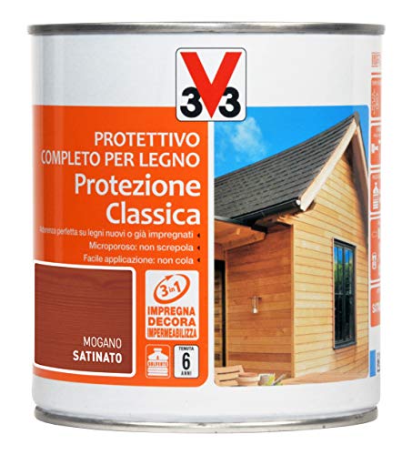 V33 Protettivo Completo Per Legno A Solvente 6 Anni Protezione Classica