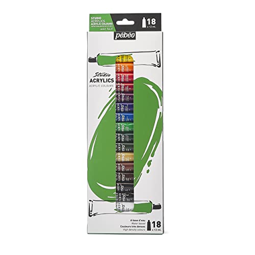 Pebeo - Studio Acrylics - Set Di Colori Acrilici Di Qualità Professionale