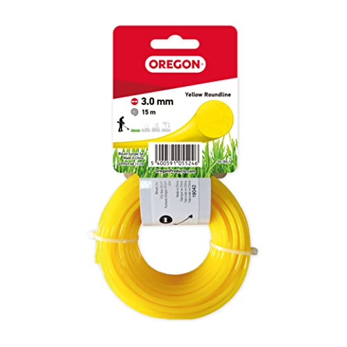 Oregon 69-368-Y Yellow Round Strimmer Line/Wire For Grass Trimmers And Brushcutters, 3.0 Mm X 15 M