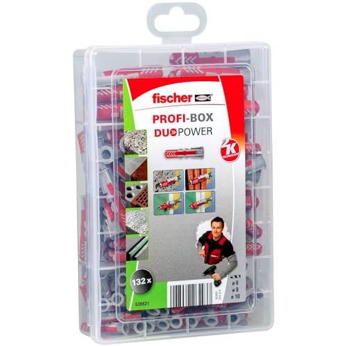 Fischer 538621 Set Di Spine, Grigio E Rosso, Set Di 132 Pezzi