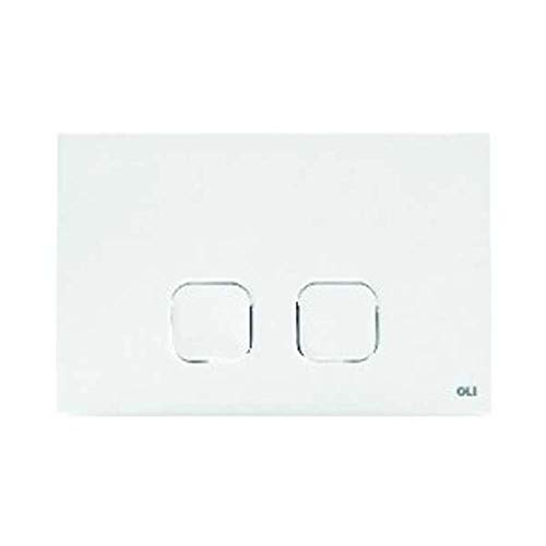 Placca Plain Dual Doppio Scarico Bianca 070826 Per Cassetta Oli 74