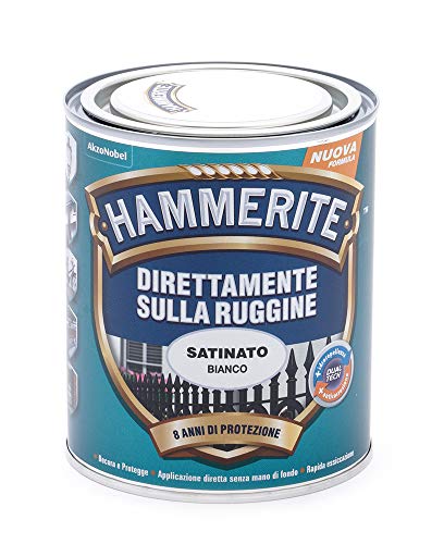 Hammerite Direttamente Sulla Ruggine Satinato Bianco 0.75 L