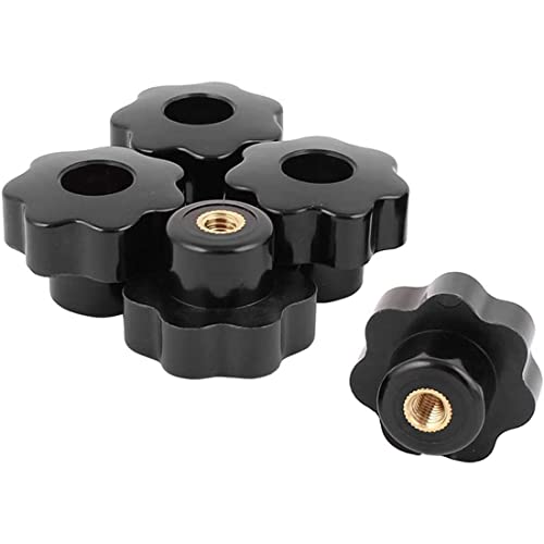 Haobase 5 Pezzi Dadi Di Bloccaggio Con Pomello A Stella Filettatura Interna M6 X 32 Mm