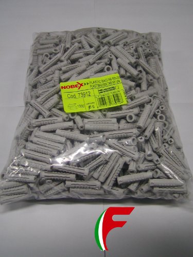 1000 Tasselli Mm 6 In Nylon Universali Nc Marca Nobex Made In Italy