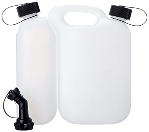 Oregon Contenitore / Tanica Combinata Per Carburante E Olio Per La Catena Della Motosega, Con Scala Graduata E Tappo Di Sicurezza, 5 Litri + 3 Litri -