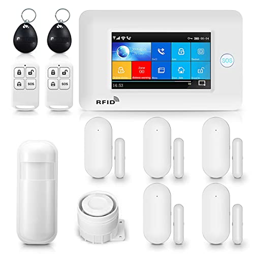 Sistema Di Allarme Casa Senza Fili, Wifi, Gsm, 4G, Combinatore Telefonico, 100 Zone, App (Smart Life - Tuya), Compatibile Google Home Ed Alexa