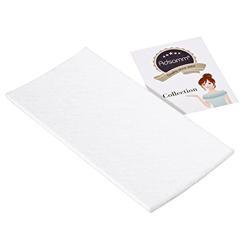 Adsamm® / Foglio Di Feltro Autoadesivo/Bianco / 100X200 Mm/Rettangolare/Piedini Per Mobili In Feltro Da 3.5 Mm Di Spessore/Pad Protettivo Per Mobili E