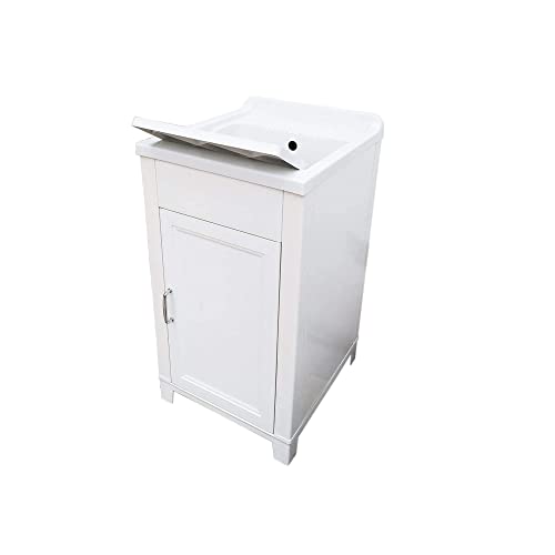Mobile Cm.45X50 Kit Lavatoio In Resina E Pvc, Bianco