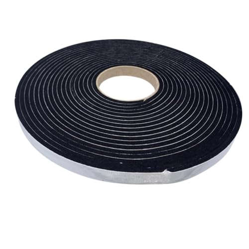 Acit Rotolo Epdm Spessore 3Mm/5Mm, Guarnizione Adesiva Nera, Epdm Adesivo, Striscia Di Gomma Adesiva, Guarnizione Fai Da Te, Porte, Finestre, Docce, F