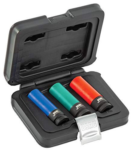 Usag - 270 C/C3 - Set Bussole Esagonali Con Rivestimento In Teflon Per Cerchi In Lega