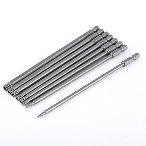 8Pcs Punte Lunghe Del Cacciavite Di Torx Di 150Mm S2 Acciaio Legato Shank Esagonale Punte Di Cacciavite Di Stelle Magnetiche Messe (8Pcs 150Mm)