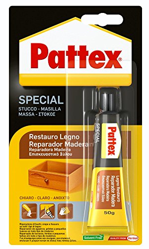 Pattex Special Restauro Legno Chiaro, Stucco Adesivo Forte Ed Elastico, Per Stuccatura Di Fori O Ricostruzione Di Parti Mancanti Di Legno, Carteggiabi