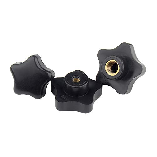 Ansiedio 5Pcs M6 X 39Mm Manopola Stella, Pomello A Stella, Dado A Stella Con Filettatura Femmina, Per Macchine Utensili