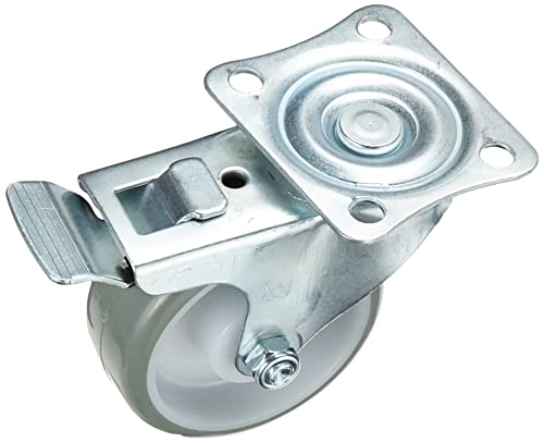 Maestro Rotella Ø 75 Mm ✓ Feststeller ✓ 70 X 59 Mm Piastra ✓ Ruote In Poliuretano ✓ Morbido Battistrada ✓ Cuscinetto A Rulli | Transport Ruolo | Mobil