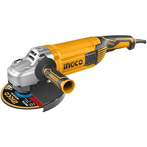 Ingco Ag24008E Smerigliatrice Angolare Levigatrice Spazzola Metallica Lucidatrice Utensile Da Taglio 230 Mm 2400 W