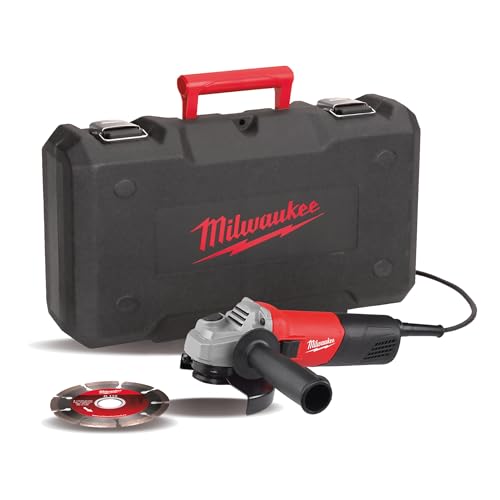 Milwaukee 4933451281 — Smerigliatrice 800 W — Diam. Trasmissione Da 115 Mm E Relè A Bassa Tensione+Disco Da Taglio E Valigetta
